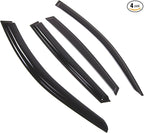 Outside Mount Window Vent Visors Rain Guards Compatible with BMW X4 2015-2016 | Side Window Wind Deflectors Rain Shields | Smoke Tinted, 4 Pcs Set, DGWV-781