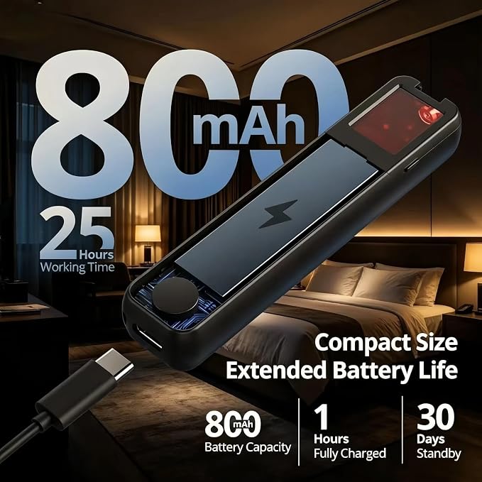 SALAN Hidden Camera Detector – Portable RF Detector & Camera Finder with Infrared Lens Scanner, GPS Tracker Detector for Vehicles, Bug Sweeper & Hidden Device Detector for Hotel Rooms, Travel