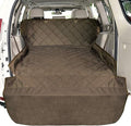 SUV Cargo Liner for Dogs, Water Resistant Pet Cargo Cover Dog Seat Cover Mat for SUVs Sedans Vans with Bumper Flap Protector, Non-Slip, Large Size Universal Fit, Brown