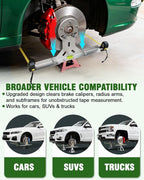 Wheel Toe Alignment Tool Kit for at Home DIY Garage Use, Stainless Steel Toe Plates with Dual Tape Measures, Quick Front-End Toe Check for Automotive Cars Trucks SUVs (Patent Design)
