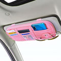 Car Sun Visor Organizer Auto Interior Accessories Visor Pocket Organizer Car Truck Visor Storage Pouch Holder with Multi-Pocket Double Zippers New (Pink)