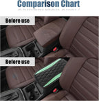 Car Center Console Cover, Universal Leather Waterproof Armrest Seat Box Cover Protector, Comfortable Car Decor Accessories Fit for Most Cars, Vehicles, SUVs-Light green