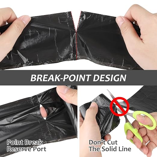 Mini Car Trash Can Bags, 10 Packs total 300 Count Black Garbage Bags | Tear-Resistant, Trash Bin Liner Refills, Disposable Garbage Bags for Car, Home Office(Vehicle Trash Can is not Included)