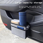 Car Trash Can, Foldable Multifunctional Hanging Storage Box Trash Can with a Roll of Garbage Bag, Multi Pocket Design Suitable for Car, Home, and Office Car Trash Cans (red)