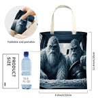 Cute Car Trash Can, Hanging Canvas Car Back Seat Organizer and Storage Bag, Funny Car Trash Bag for Travelling, Outdoor Cool Yeti Pattern