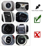 Car Phone Holder Mount, 3-in-1 Universal Cell Phone Holder Car Air Vent Holder Dashboard Mount Windshield Mount Fit for iPhone 17 16 15 14 13 Pro Max, Samsung S24 S23 LG Sony and More