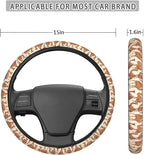 Cartoon Camels Steering Wheel Covers Anti-Slip Elasticity Car Accessories Steering Wheel Protector Universal 15 Inch for Cars SUV Vehicle Truck
