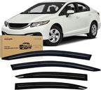Window Rain Guards for Honda Civic 2012 2013 2014 2015, Window Wind Deflectors Vent Visors, Tape on-4PCS