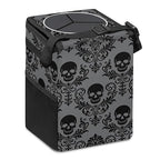 Gothic Skull Car Trash Can, Waterproof Portable Mini Garbage Bin, Lightweight No-Install Waste Basket for Car Office Home, Cute Multifunctional Car Interior Accessory