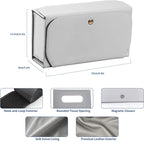 Car Tissue Holder Leather PU Tissues Box Cover for Sun Visor Extra Large Rectangle Napkin Holder Fits for Various Tissue Sizes Soft Tissues Storage & Organization