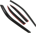 WD2-207 Dark Smoke 4 Pcs Set Window Visor (Outside Mount) Deflector Rain Guard Compatible with 1994-1997 Honda Accord Sedan