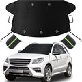 Windshield Cover for Ice and Snow, Windshield Snow Cover, Performance Brake Kits with Side Mirrors Cover, Fits Most Cars, Trucks, Vans, SUVs and More 87 x 56 inches, Black