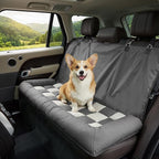 Dog Bed for Car Back Seat, Soft Backseat Dog Bed Hammock, Non-Slip Pet Car Seat Cover for Back Seat, Pet Travel Bench Sofa for Cars/Small SUVs/Sedan, Dark Gray