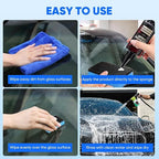2025 New Glass Polishing Liquid with Sponge - Windshield Anti Fog Hydrophobic Coating Spray, Scratch Remover for Car Windows, Mirrors, Oil Film & Glass Surfaces (3)