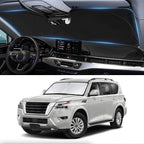 Custom Fit Armada Windshield Sunshade for 2017-2024 2025 Nissan Armada Accessories Front Window Car Shades Shield Cover for Windshield 210T Silver Coating Sun Visor Protector Reflector Blocks UV