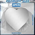 4Pcs Cars blind spot mirror Heart Shaped Car Side Mirror Car Accessories Adjustabe Angle Removable Wide Angle Convex RearView Mirror Enhanced Safety Universal Stick-On for Suvs Trucks Autos