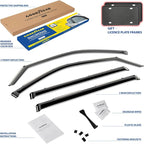 Goodyear Shatterproof in-Channel Window Deflectors for Toyota Tundra 2022-2026 CrewMax, Rain Guards, Window Visors for Cars, Vent Deflector, Car Accessories, 4 pcs - GY008143