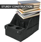 Car Seat Organizer- Backseat Car Organizer with 11 Storages Compartments and 2 Cup Holders, Organizers and Storage, Front Seat for Travel Kids,Black