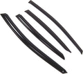 WD2-812B Dark Smoke 4 Pcs Set Window Visor (Outside Mount) Deflector Rain Guard Compatible with 2017-2018 Kia Forte Sedan