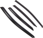 WD2-812B Dark Smoke 4 Pcs Set Window Visor (Outside Mount) Deflector Rain Guard Compatible with 2017-2018 Kia Forte Sedan