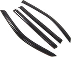 WD2-431B Dark Smoke 4 Pcs Set Window Visor (Outside Mount) Deflector Rain Guard Compatible with 2017-2018 Toyota Land Cruiser