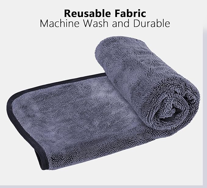 Shiny Shower Cleaning Cloth, Super Absorbent Bath Towels, Shower Doors Drying Towels, Streak Free Glass Window Car Mirror Microfiber Cleaning Cloths (3, 16"X24")