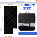 Car Seat Towel Covers with Storage Bag, 63 x 32 Inch Universal Non Slip Waterproof Sweat Protector for Car Truck, Gym Swimming Running, Machine Washable(1 Pack,Black Plaid)