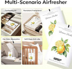 12 Packs Lemon Scented Sachets for Drawer Closet Bathroom Odor Eliminator - Fresh Home Fragrance Car Air Frehener