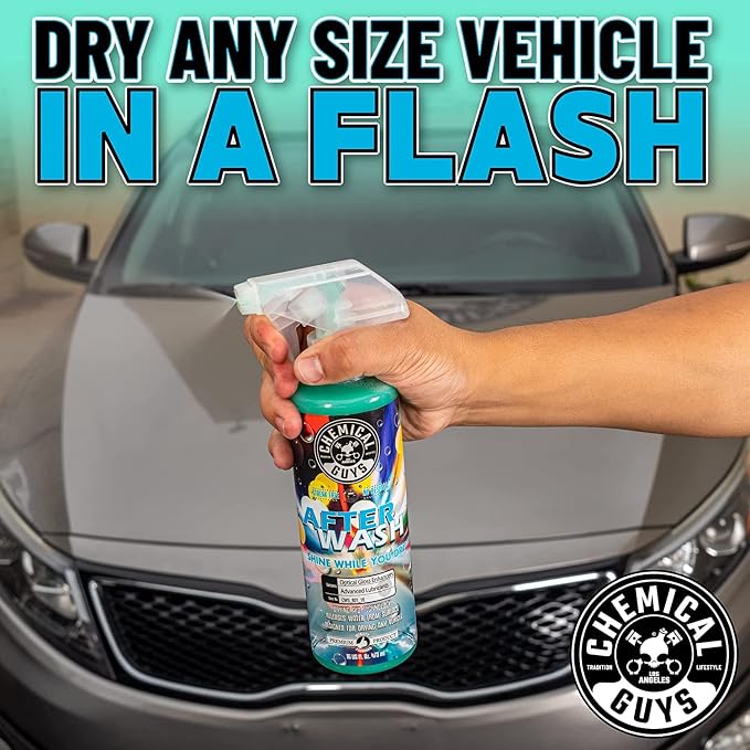 CWS_101_16A Car Wash, Dry & Shine Bundle - Maxi-Suds II Foaming Car Wash Soap, 16 oz, Cherry Scent + After Wash Gloss Boosting Drying Aid (16 oz) (2 Items)