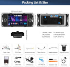 4G+64G Car Radio for Dodge Ram 1500 2500 3500 2006 2007 2008 with Wireless CarPlay Android Auto, 6.2 inch HD Touch Screen Car Stereo with Bluetooth 5.0 32EQ GPS WiFi FM Backup Camera