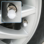 4Pcs Car Tire Valve Stem Caps, Bling Tire Air Cap for Car, Car Accessories for Women Universal Stem Covers, Plastic Liner Corrosion Resistant Tires Valve Cap with O Rubber Ring,Crystal Diamond