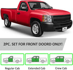 Voron Glass in-Channel Extra Durable Rain Guards for Trucks Chevrolet (Chevy) Silverado/GMC Sierra 2007-2013 Regular Cab, Window Deflectors, Vent Window Visors, 2 Pieces - 210004