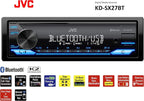 KD-SX27BT Car Stereo with Bluetooth, 100W Digital Media Receiver, 1.5A USB, Single DIN Head Unit with AM/FM Radio & AUX-in, iOS/Android Remote App, 13-Band EQ, Dual Phone Connection