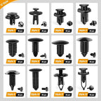 240PCS Bumper Retainer Clips Car Plastic Rivets Fasteners Push Retainer Kit 12 Popular Sizes Auto Push Pin Rivets Set -Door Trim Panel Fender Clips for GM Ford Toyota Honda Chrysler