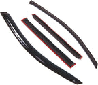 WD2-659 Dark Smoke 4 Pcs Set Window Visor (Outside Mount) Deflector Rain Guard Compatible with 2008-2013 Toyota Highlander