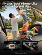 Suction Phone Mount for Car, [Ultra Suction & 95% Cases Friendly] Car Phone Holder Mount Vacuum Dashboard Phone Holder, Car Cell Phone Holder for iPhone 17 16 15 14 Pro Max Air Galaxy S26 S25
