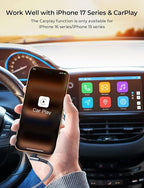 Car Carplay Cable (3.3FT+3.3FT) for iPhone 17 16 15 Pro Max, Fast Charging Braided Right Angle Gold-Plated USB A to USB C Car Charger Cord for Samsung Galaxy S26 S25 S24 Ultra, Google Pixel