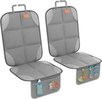 SMART ELF2 Pack Car Seat Protector-600D Fabric Waterproof Carseat Protector with Thicily Padded to Protect Your Car Seats from Child Seats and Pets (Light Grey)