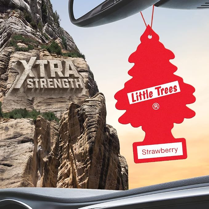 Car Air Freshener | Xtra Strength Provides Long-Lasting Scent for Auto or Home | Extra Boost of Fragrance | Strawberry, 24 Air Fresheners