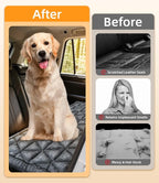 Backseat Pet Bed Mat, Non-Slip Dog Seat Cover with Scratch-Resistant Padding, Dog Bed for Cars, Trucks & SUVs, Universal Fit for Backseat Extenders (Gray)