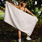 Athletic Running Towel, Full-Sized, Car Seat Cover - Performance Microfiber (Velocity Blitz Cream)