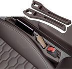 2PCS Car Seat Gap Filler Organizer,2 in 1 Car Gap Filler with Fill and Storage Function for Storing Phones Keys Cards,Universal Multifunctional No Drop Seat Guard for Cars (Brown)