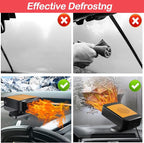 Car Heater,12V 200W Portable Car Heater Defroster Fans, 2 in 1 Heating & Cooling Fast Heating Defrost Defogger with Plug in Cigarette Lighter, Window Defroster for Car, SUV, Jeeps, Trucks (Orange)