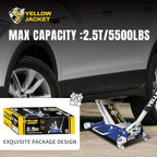 Floor Jack 2.5 Ton Hydraulic Low Profile Aluminum and Steel Racing Car Jack with Fast Lifting Dual Pump, 5500 lbs Capacity