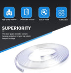 Automotive Door Entry Guard, 16.4Ft No Glue Transparent Car Door Edge Protector Strip, Anti-Miso Rubber Edge Trim for Cars, Trucks, SUVs, ATVs (White)