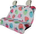 Back Seat Cover for Car Trucks Van SUV Jeep,Waterproof Rear Bench Towel Seat Covers for Dogs and Kids,Automotive Backseat Protector (Strawberry)