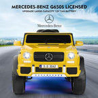 JOYLDIAS Kids Ride On Cars, Licensed Mercedes-Benz Maybach G650S, 12V7AH Battery Powered Toy Electric Car for Kids W/LED Underglow Lights,Remote Control,2 Motors,3 Speeds,Music,Bluetooth,Horn, Yellow