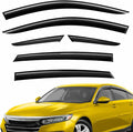 Extra Durable Window Deflectors Tape-On Window Visors Rain Guards Fit for Honda Accord 2018-2022, Sun Visors, Wind Vent for Shades, Exterior Car Accessories - 6pcs. AG0845