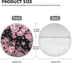 Pink Cherry Blossom Steering Wheel Cover Sun Shade 17 inch Cooling Steering Wheel Cover for Summer Anti-Heat Sun Block Car Steering Wheel Accessories for Women Universal Fit