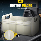 Car Trunk Organizer - 70L Collapsible Trunk Organizer with Reinforced Handles for Groceries, Car Storage Organizers for SUV Auto Truck Van with Non Slip Bottom (White)